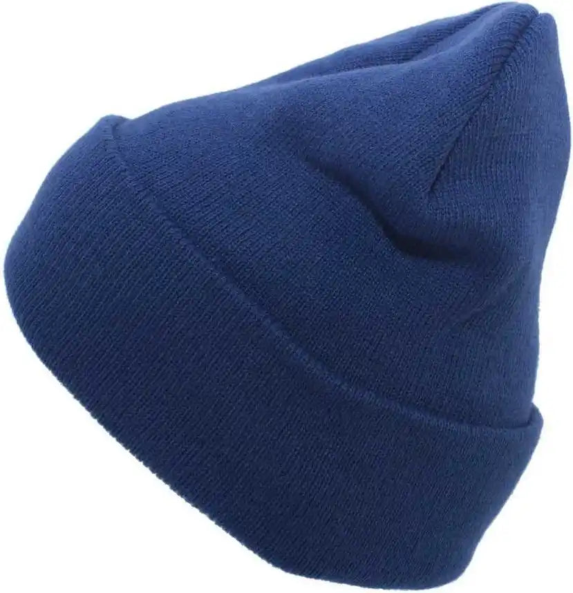 Pacific Headwear 621k Knit Fold Over Beanie - Royal - 7’’ - 7 7/8’’
