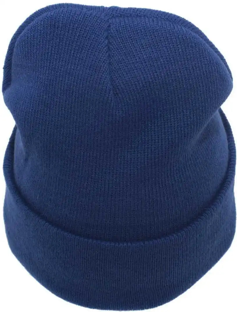 Pacific Headwear 621k Knit Fold Over Beanie - Royal - 7’’ - 7 7/8’’