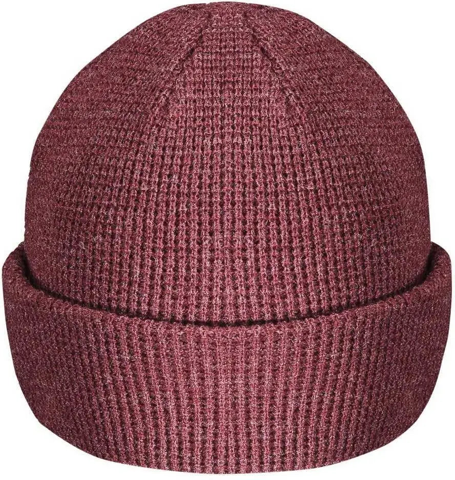 Pacific Headwear 627k Waffle Knit Cuff Beanie - Bordeaux - Cardinal / 7’’ - 7 7/8’’