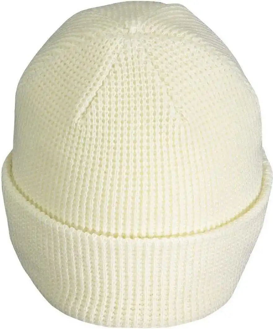 Pacific Headwear 627k Waffle Knit Cuff Beanie Cream / 7’’ 7 7/8’’
