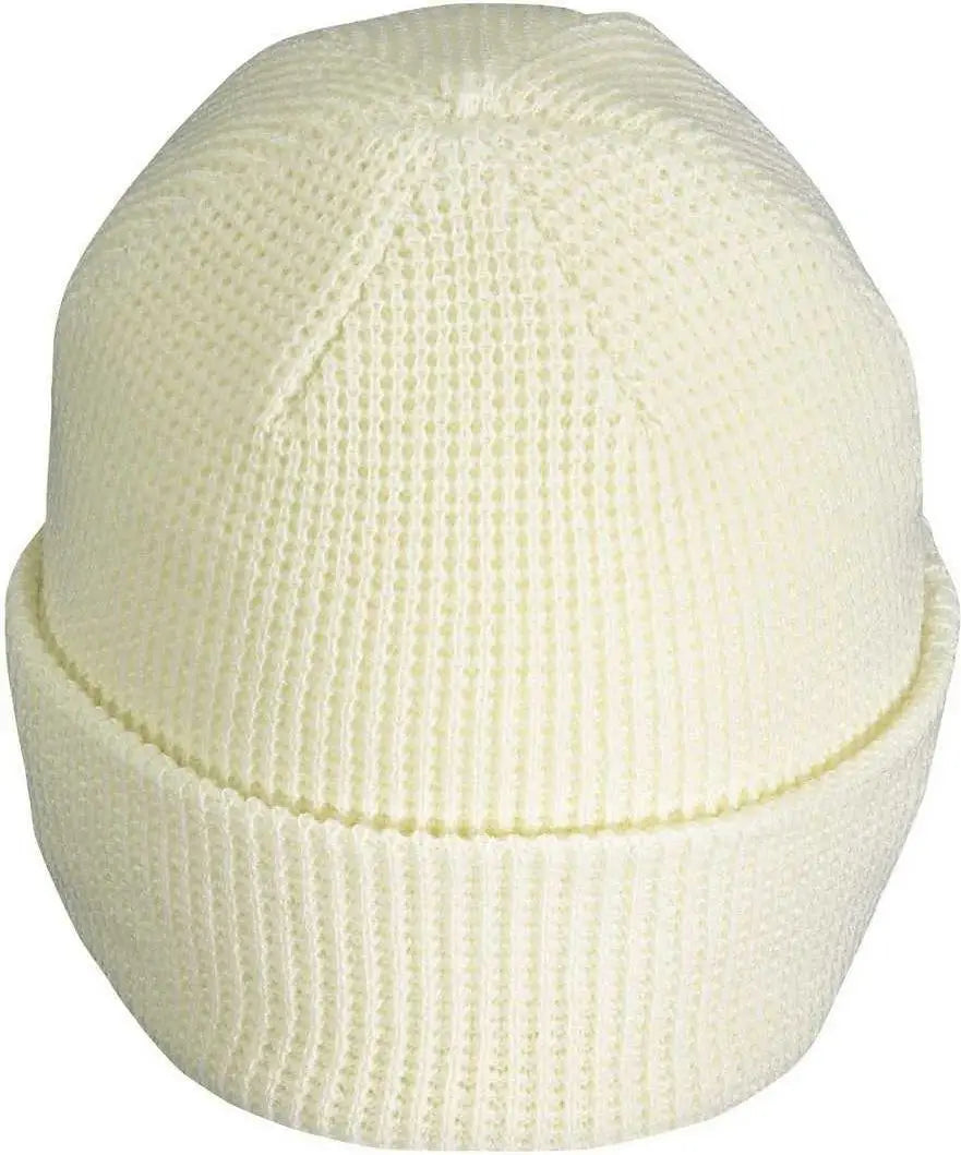 Pacific Headwear 627k Waffle Knit Cuff Beanie - Cream - 7’’ - 7 7/8’’