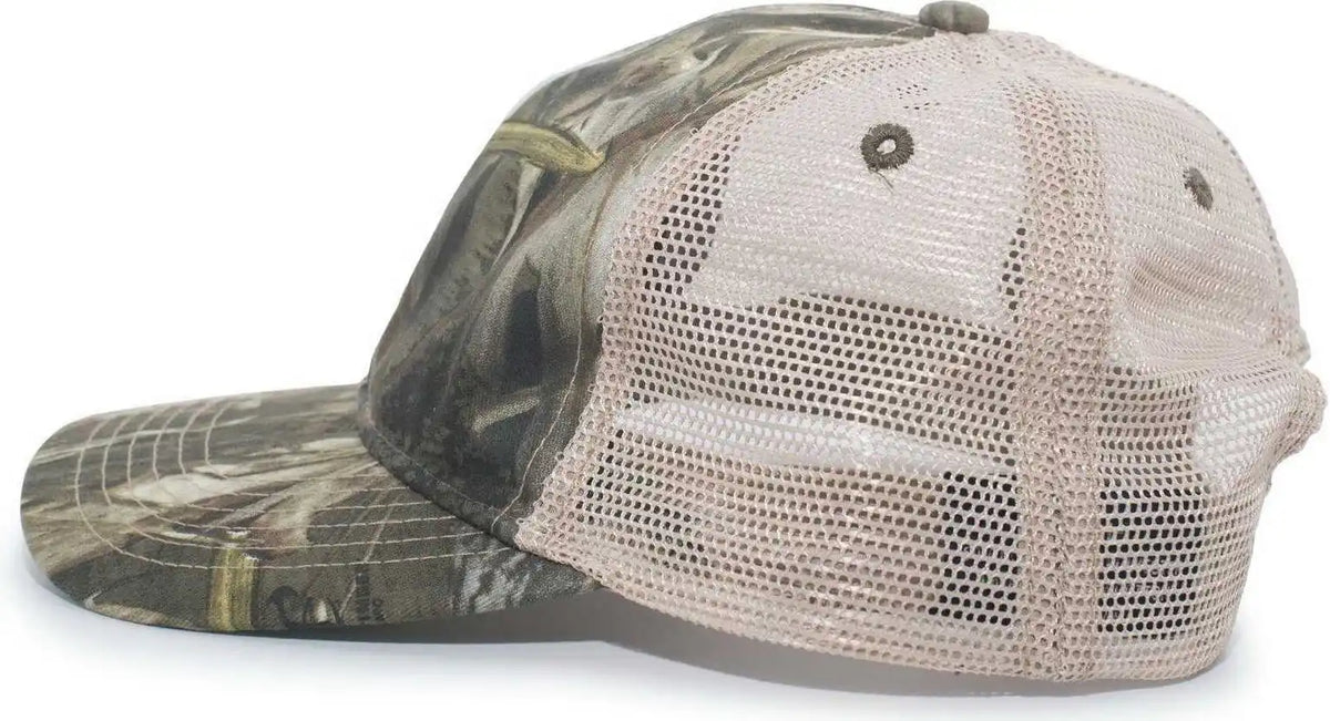 Pacific Headwear 637c Camo Soft Trucker Snapback Cap Drt Tan / 7’’ 7 7/8’’