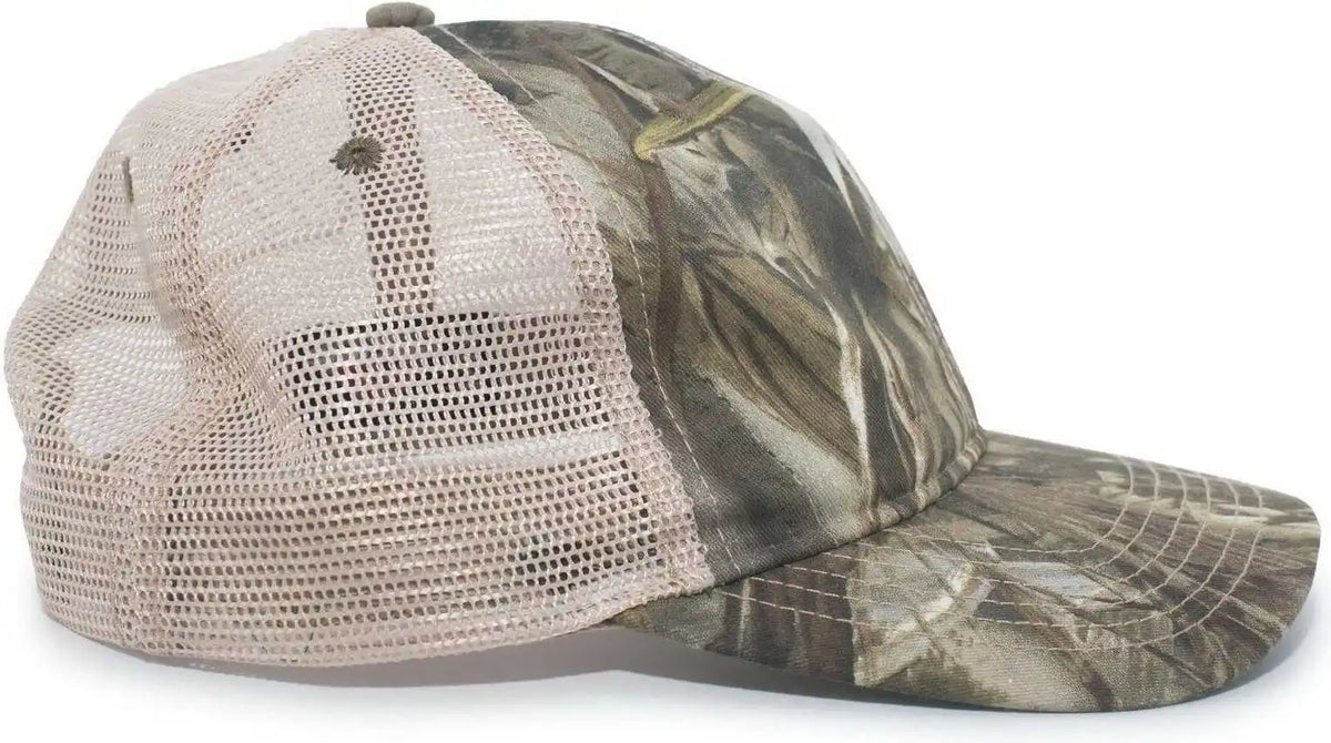 Pacific Headwear 637c Camo Soft Trucker Snapback Cap Drt Tan / 7’’ 7 7/8’’