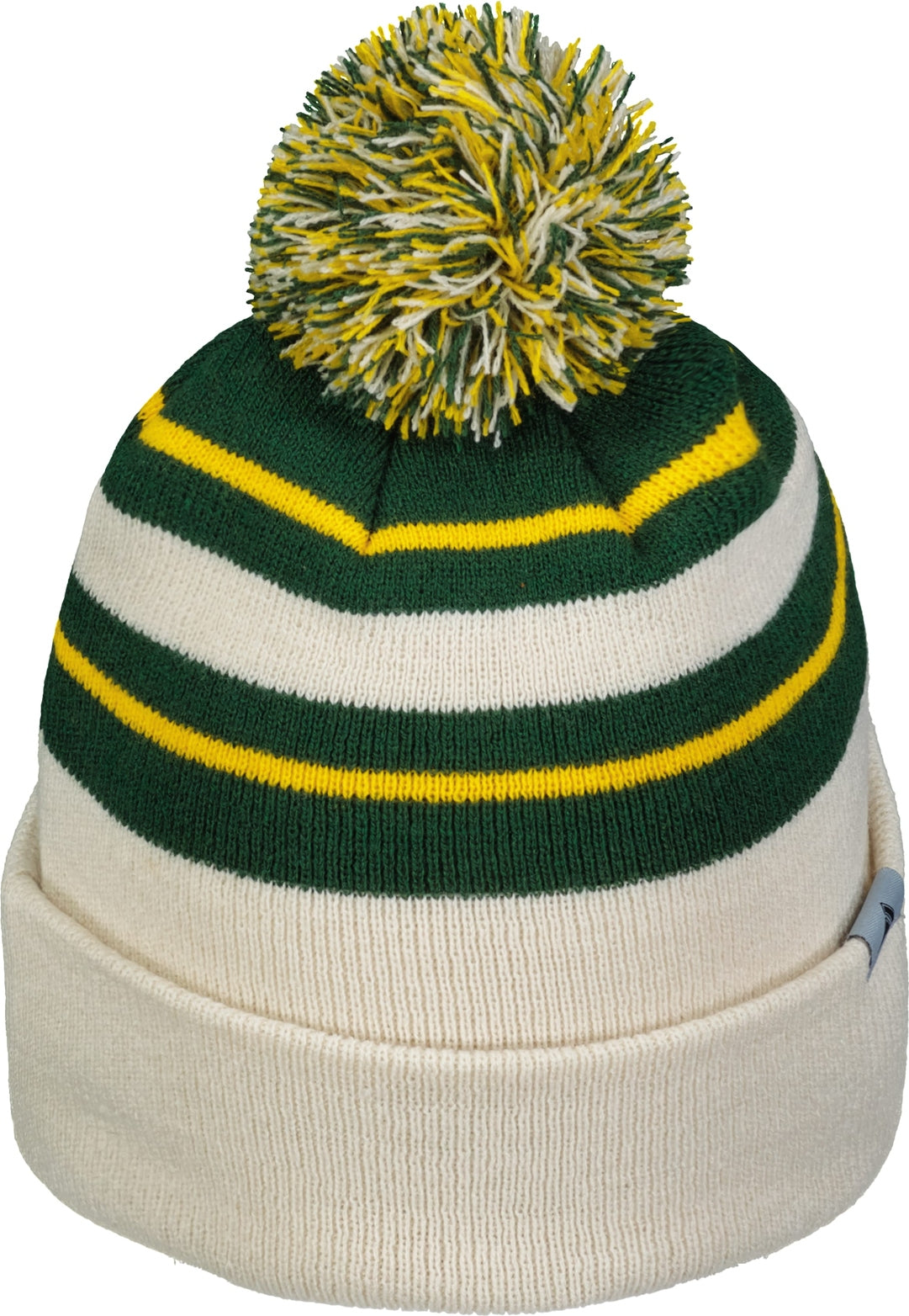 Pacific Headwear 641k Knit Fold Over Pom-pom Beanie - Oat Dark Green Gold - Forest / Os