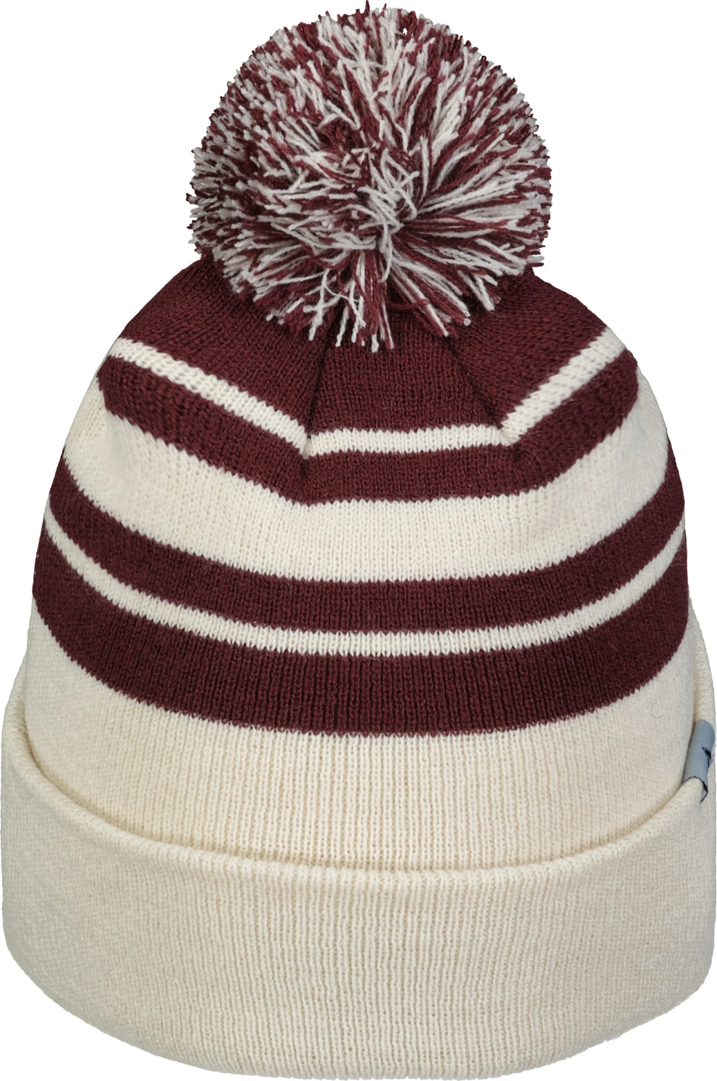 Pacific Headwear 641k Knit Fold Over Pom-pom Beanie - Oat Maroon - Os