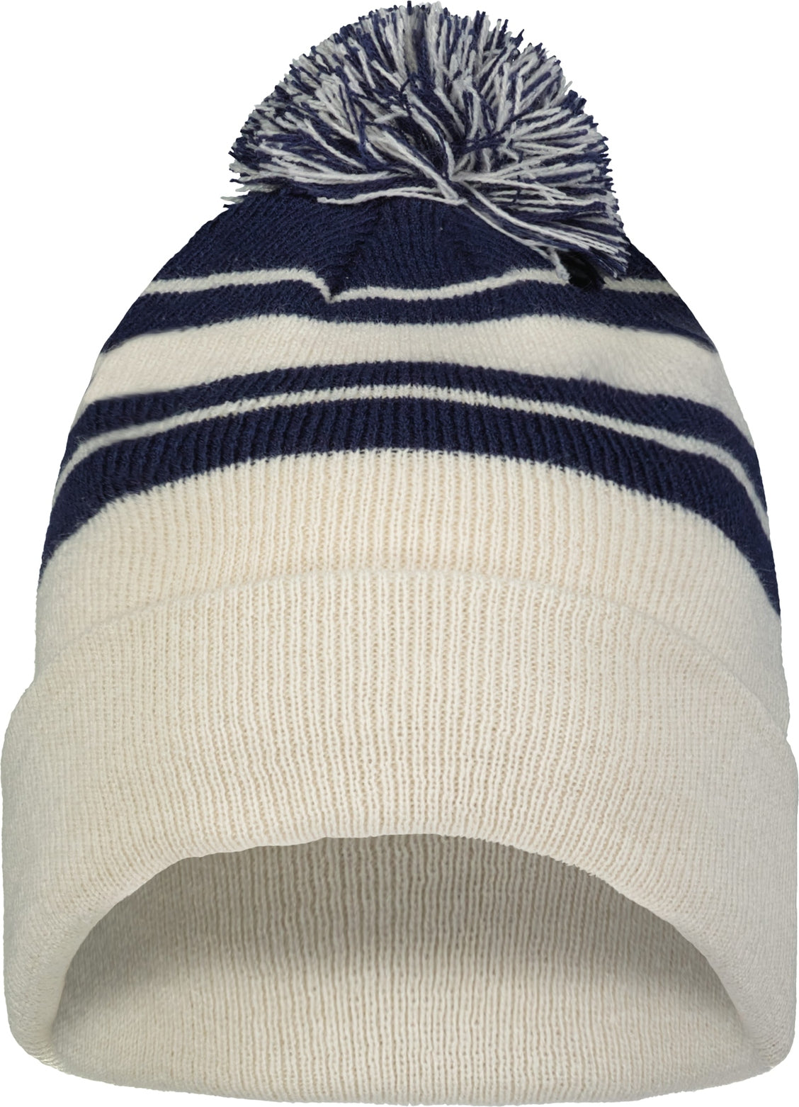 Pacific Headwear 641k Knit Fold Over Pom-pom Beanie - Oat Navy