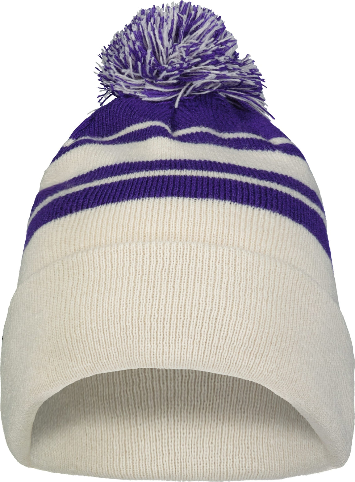 Pacific Headwear 641k Knit Fold Over Pom-pom Beanie - Oat Purple - Os
