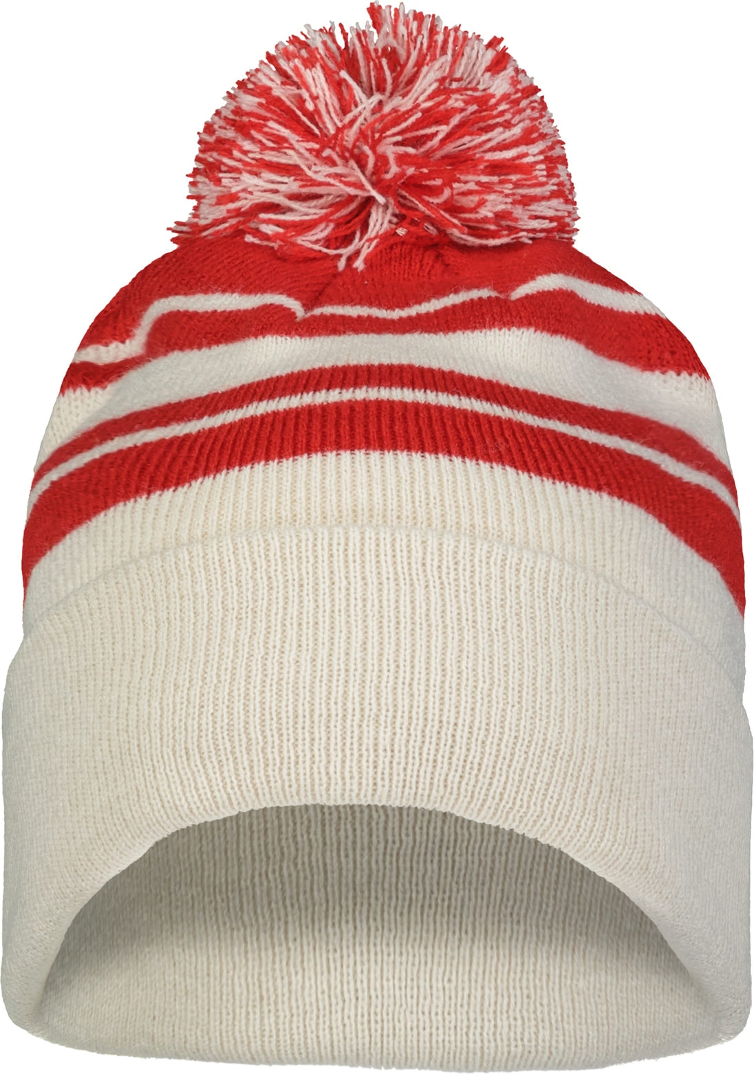 Pacific Headwear 641k Knit Fold Over Pom-pom Beanie - Oat Red - Os