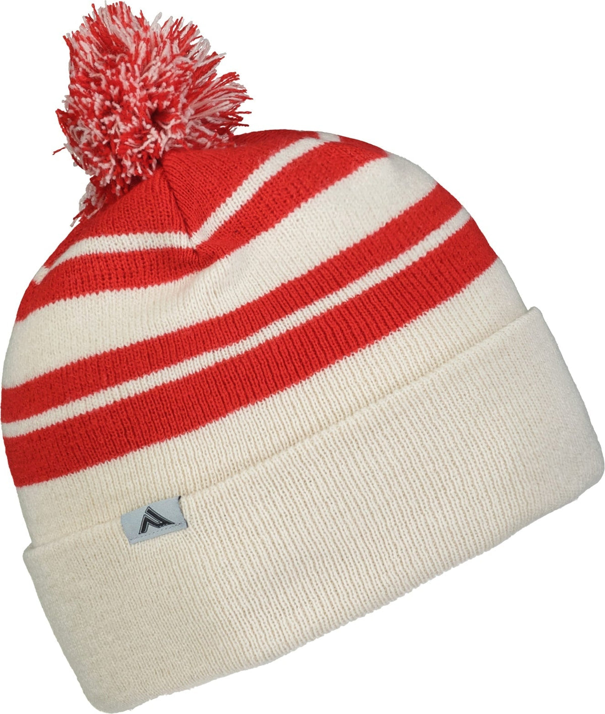Pacific Headwear 641k Knit Fold Over Pom-pom Beanie - Oat Red - Os