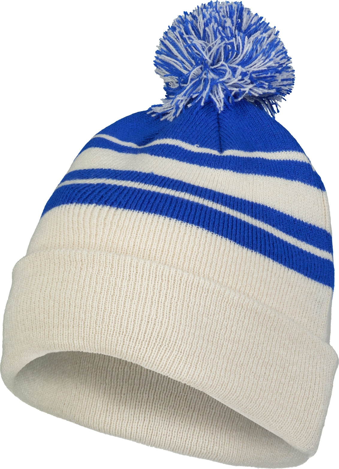 Pacific Headwear 641k Knit Fold Over Pom-pom Beanie - Oat Royal - Os