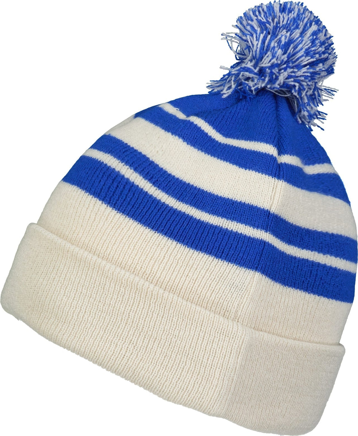 Pacific Headwear 641k Knit Fold Over Pom-pom Beanie - Oat Royal - Os