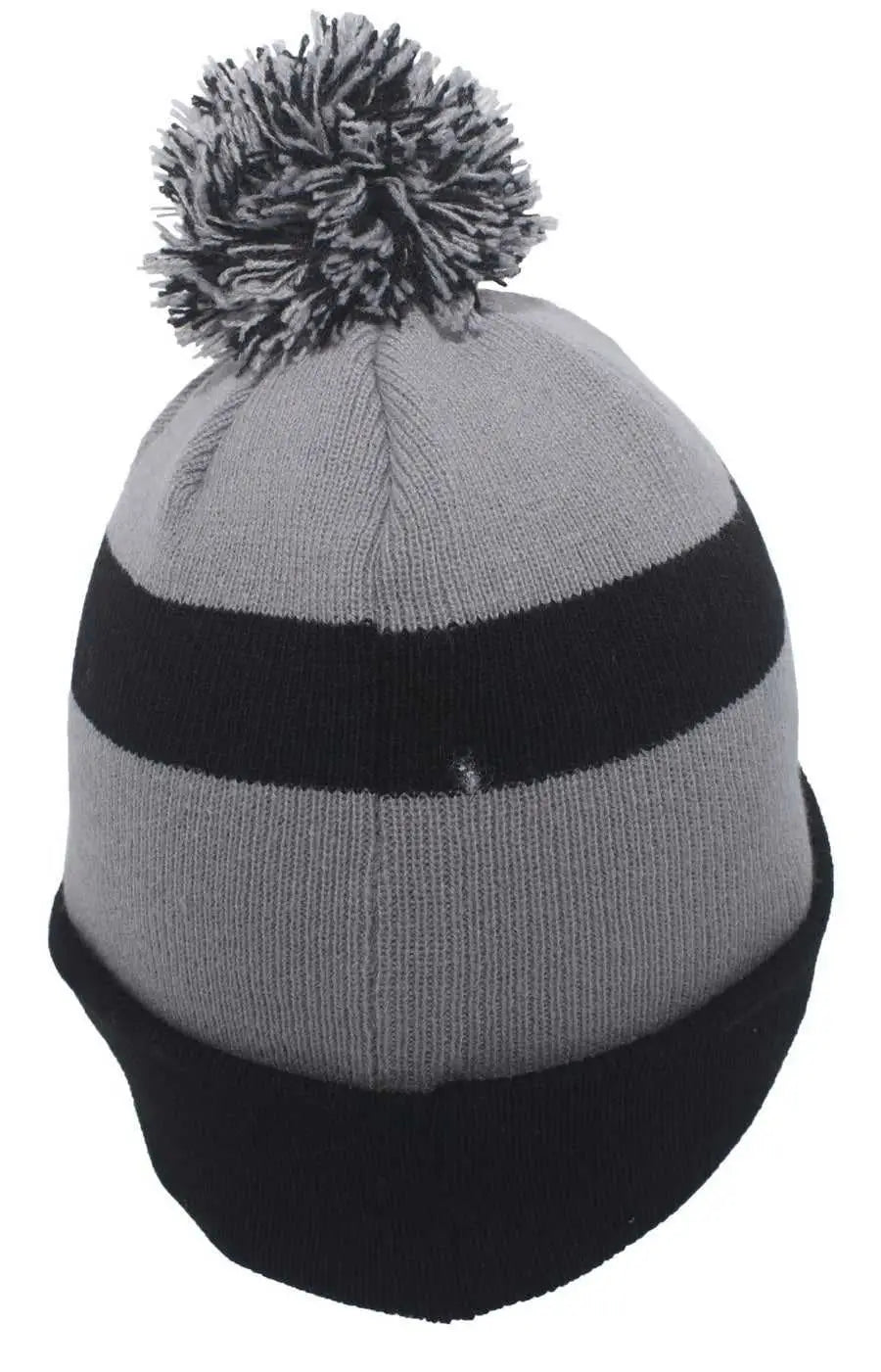 Pacific Headwear 641k Pom-pom Cuff Beanie - Black Silver