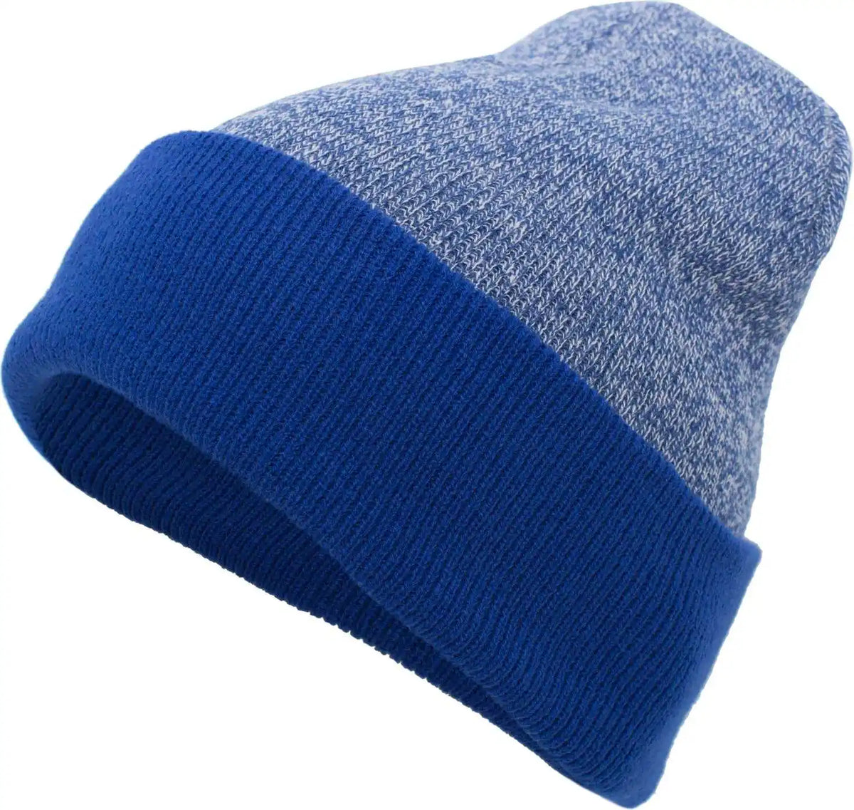 Pacific Headwear 651k Heather Two Tone Cuff Beanie Royal / 7’’ 7 7/8’’
