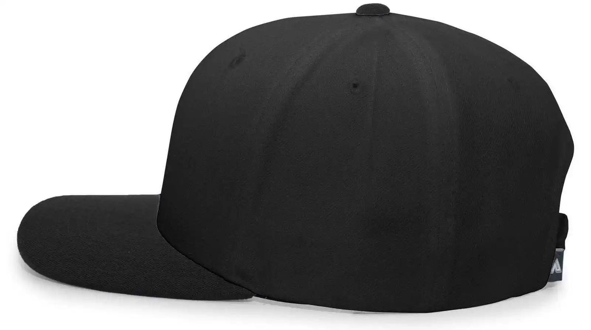 Pacific Headwear 705w Pro-wool Hook-and-loop Cap - Black