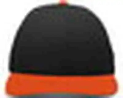 Pacific Headwear 705w Pro-wool Hook-and-loop Cap - Black Orange - 7’’ - 7 7/8’’