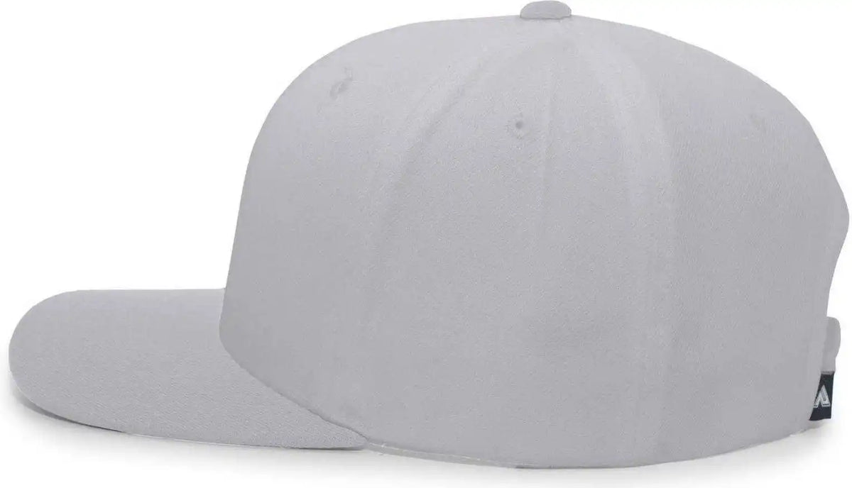 Pacific Headwear 705w Pro-wool Hook-and-loop Cap - Silver