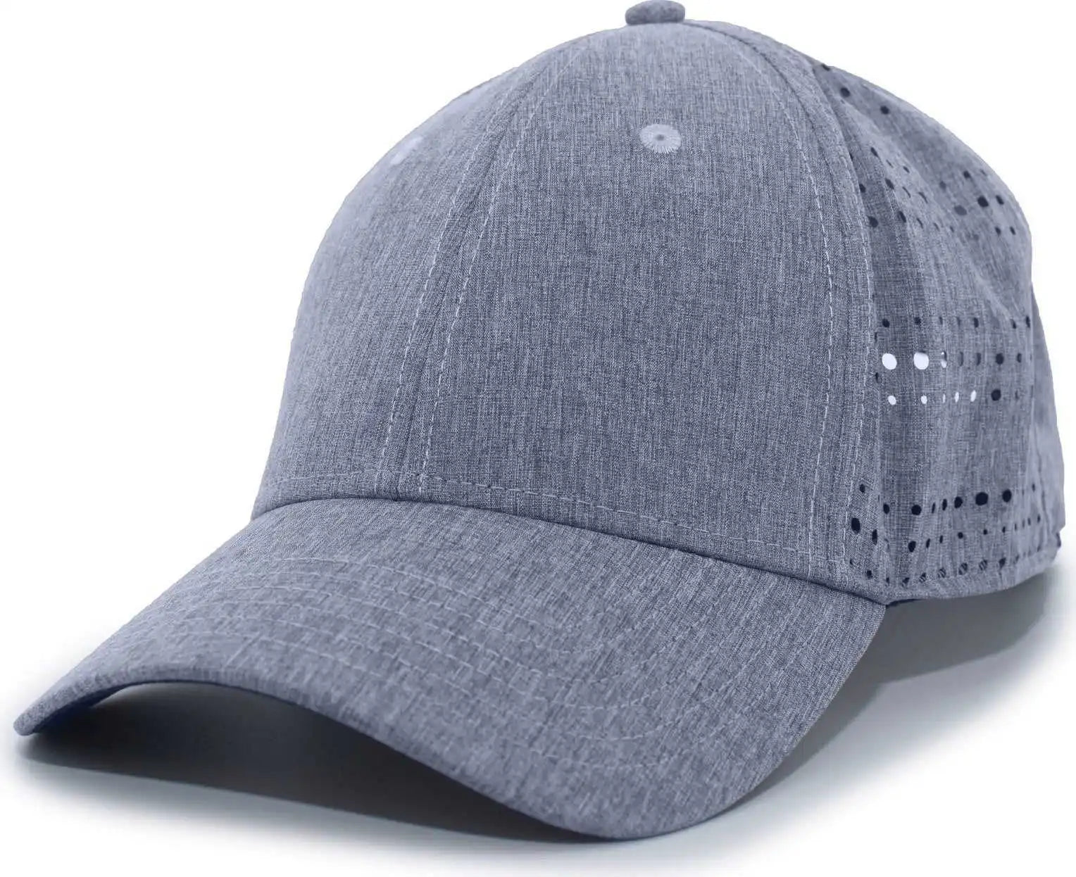 Pacific Headwear 747 Perforated Hook-and-loop Cap - Chambray Heather - 7’’ - 7 7/8’’