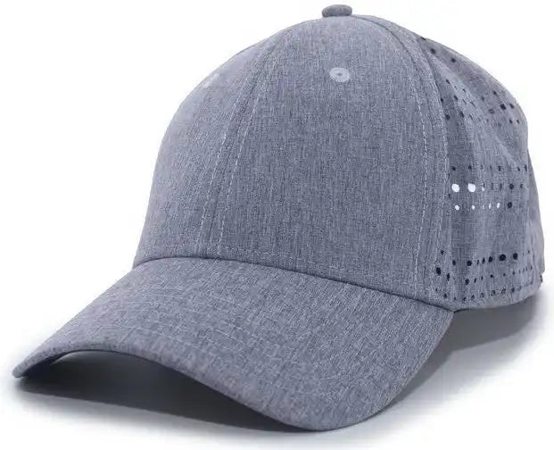 Pacific Headwear 747 Perforated Hook-and-loop Cap - Chambray Heather - 7’’ - 7 7/8’’