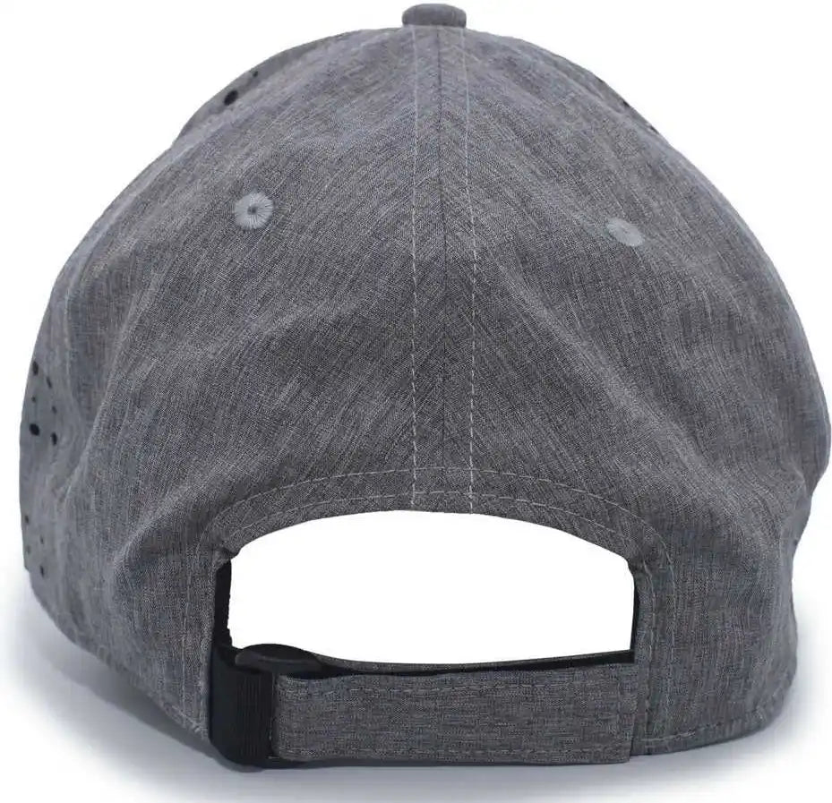 Pacific Headwear 747 Perforated Hook-and-loop Cap - Grey Heather - Gray / 7’’ - 7 7/8’’