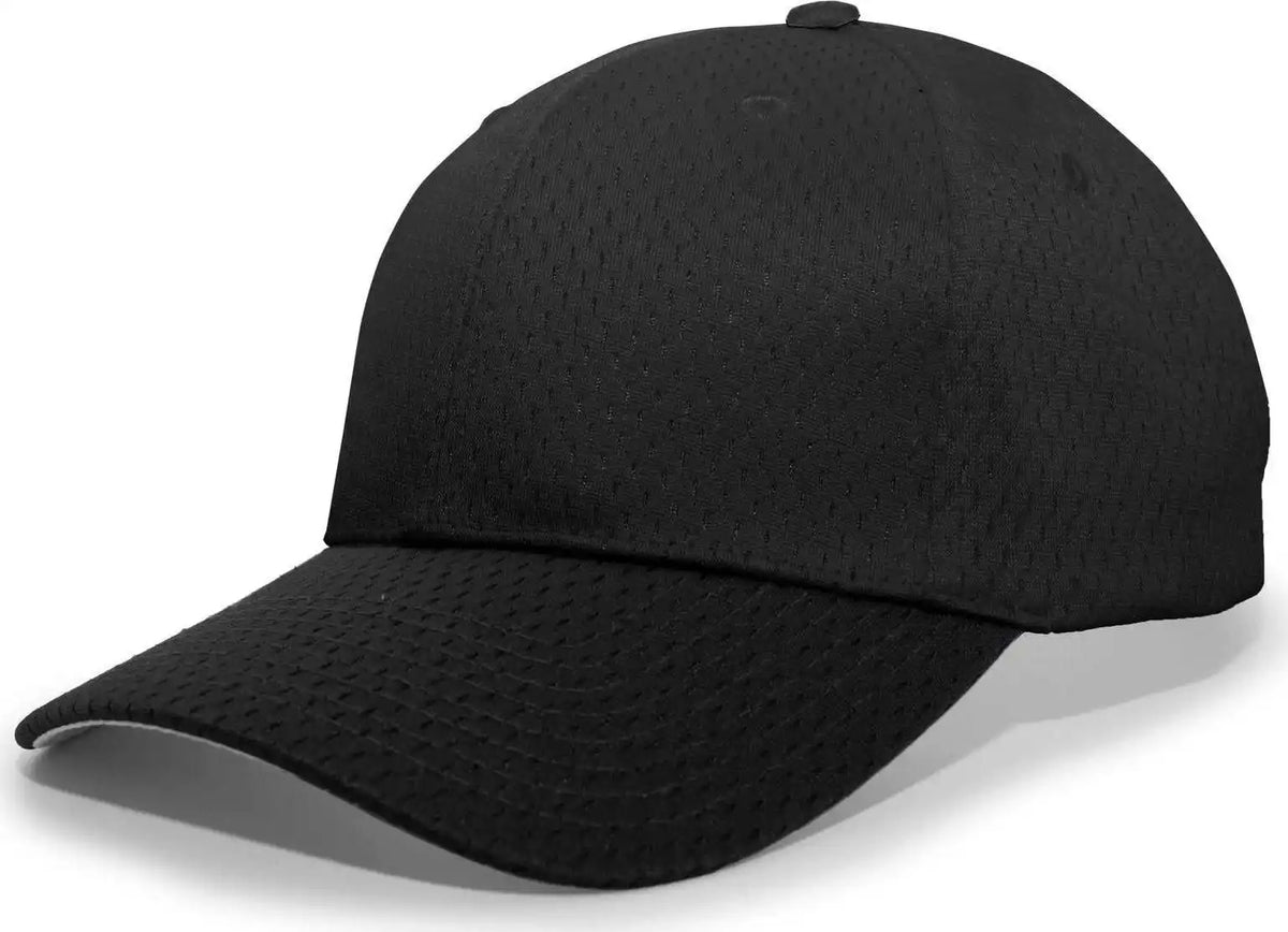 Pacific Headwear 805m Coolport Mesh Hook and Loop Cap Black / 6 1/2’’ 7’’