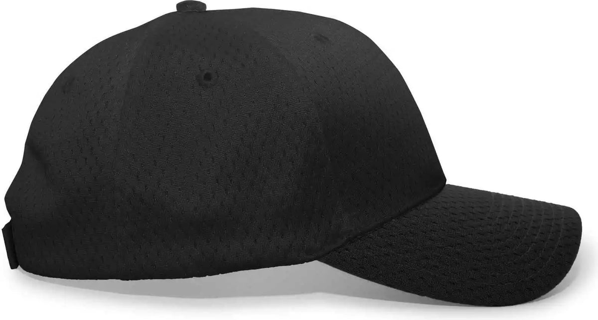 Pacific Headwear 805m Coolport Mesh Hook and Loop Cap Black