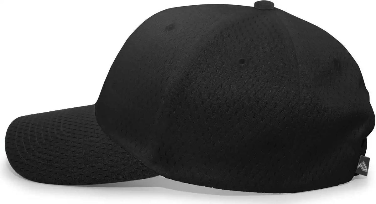 Pacific Headwear 805m Coolport Mesh Hook and Loop Cap Black