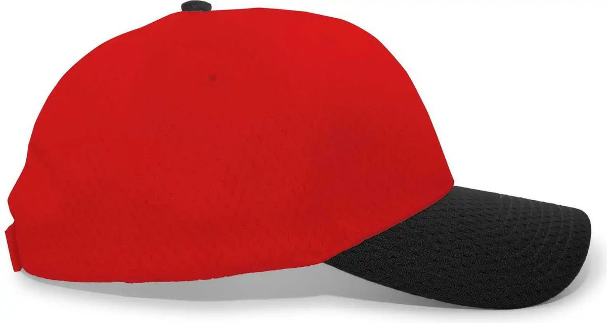 Pacific Headwear 805m Coolport Mesh Hook-and-loop Cap - Red Black