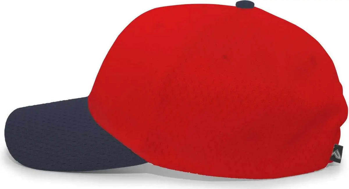 Pacific Headwear 805m Coolport Mesh Hook-and-loop Cap - Red Navy