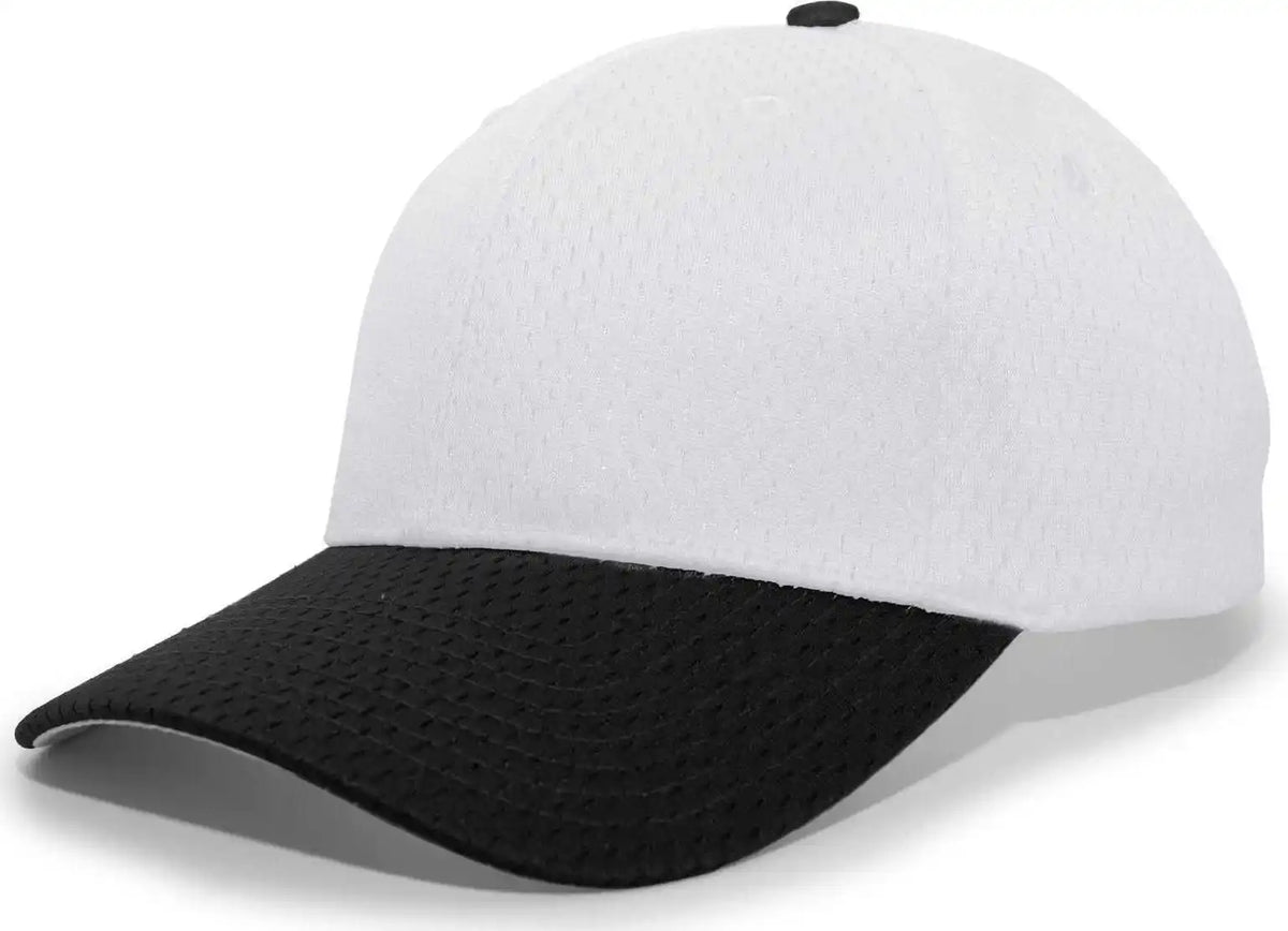 Pacific Headwear 805m Coolport Mesh Hook-and-loop Cap - Silver Black - Light Gray / 6 1/2’’ - 7’’