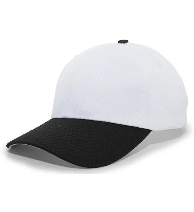 Pacific Headwear 805m Coolport Mesh Hook-and-loop Cap - White Black