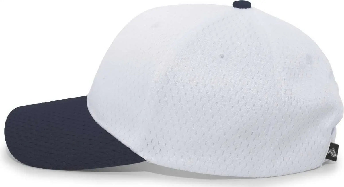 Pacific Headwear 805m Coolport Mesh Hook-and-loop Cap - White Navy