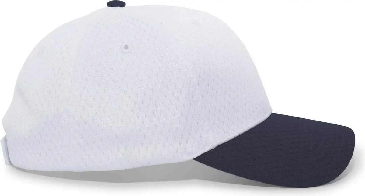Pacific Headwear 805m Coolport Mesh Hook-and-loop Cap - White Navy