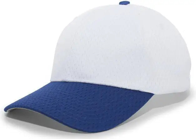 Pacific Headwear 805m Coolport Mesh Hook-and-loop Cap - White Royal - 6 1/2’’ - 7’’
