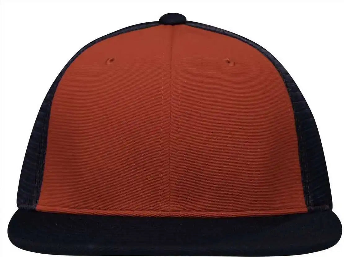 Pacific Headwear Es341 Premium M2 Performance Trucker Flexfit Cap Red Navy