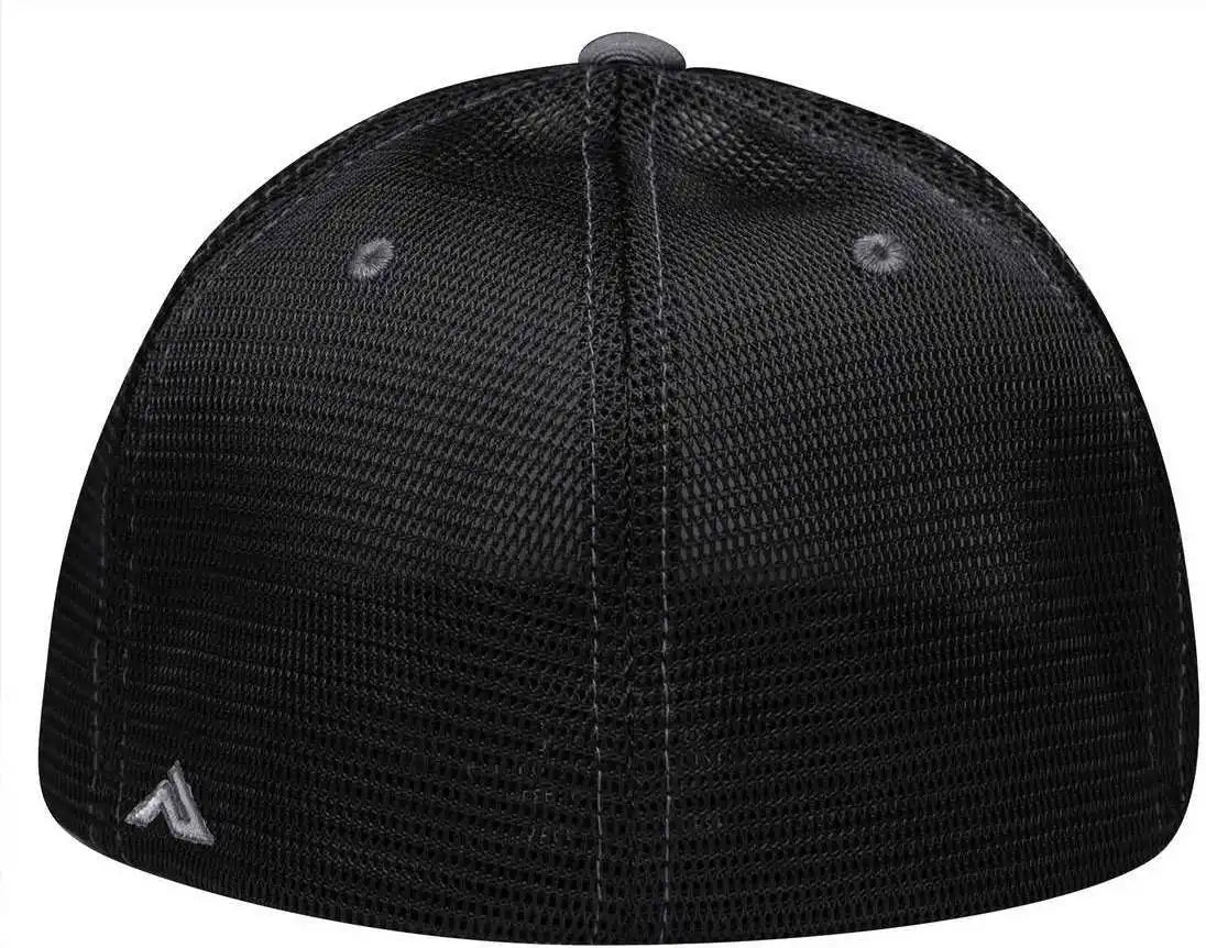 Pacific Headwear Es341 Premium M2 Performance Trucker Flexfit Cap White Black Graphite