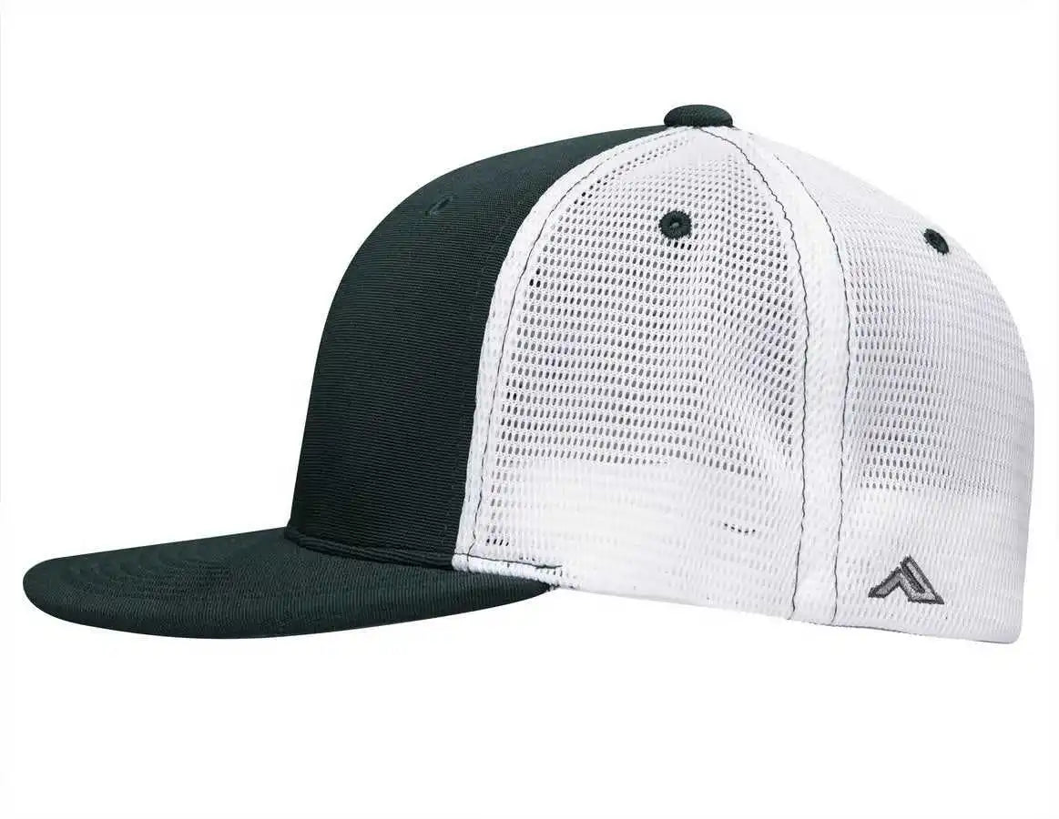 Pacific Headwear Es341 Premium M2 Performance Trucker Flexfit Cap - Dark Green White