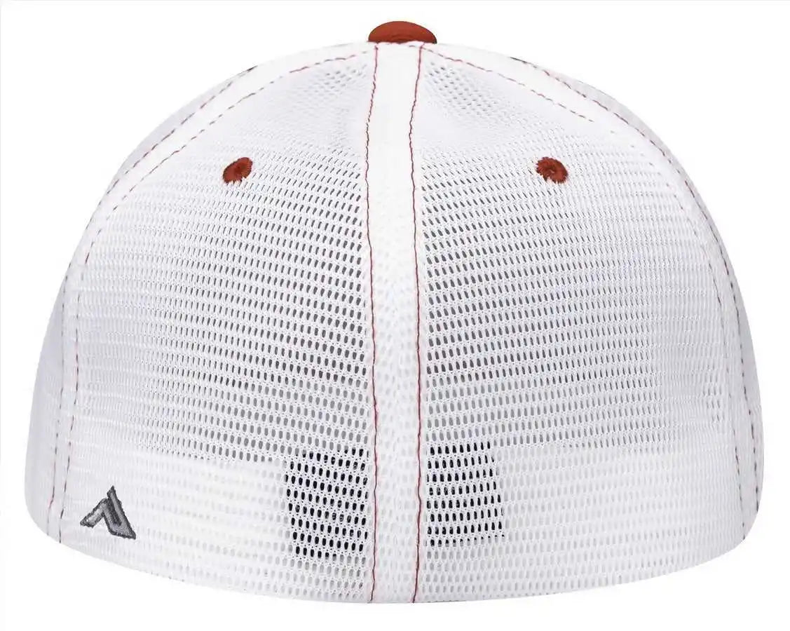 Pacific Headwear Es341 Premium M2 Performance Trucker Flexfit Cap Red White