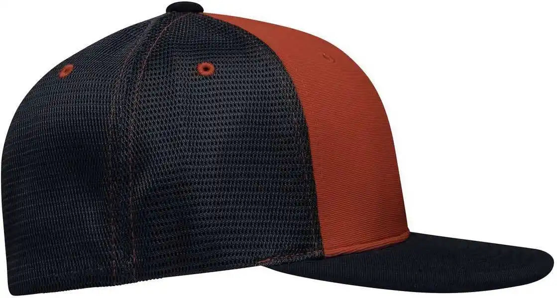 Pacific Headwear Es341 Premium M2 Performance Trucker Flexfit Cap Red Navy