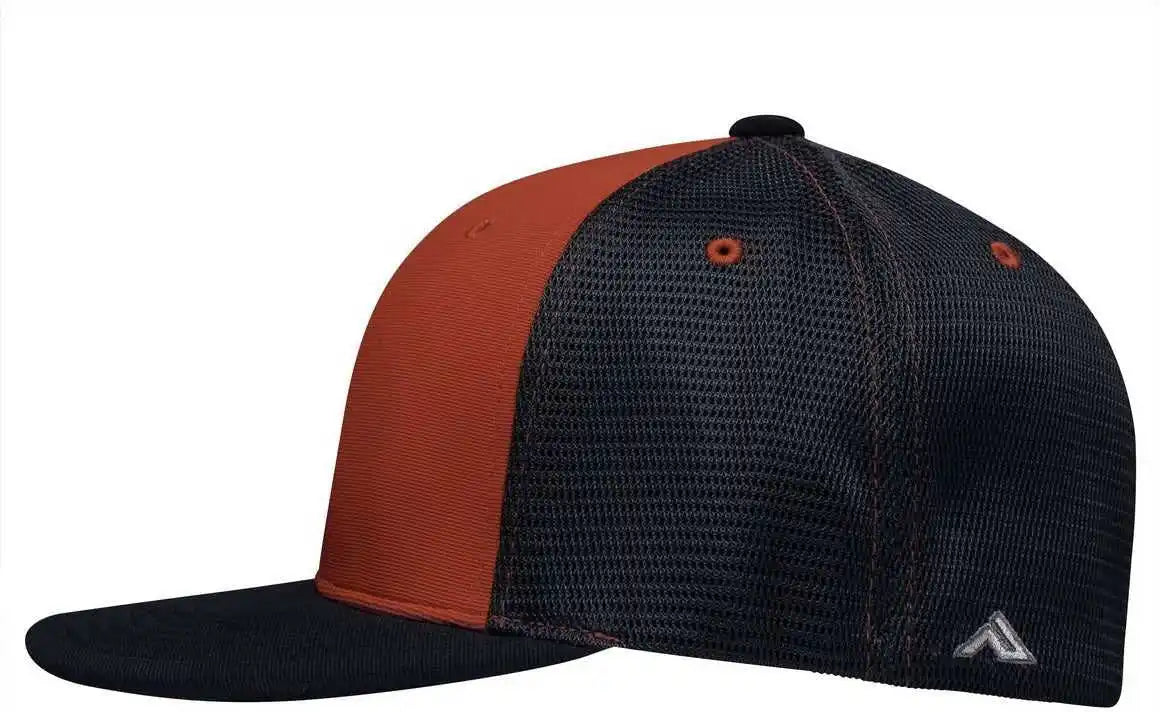 Pacific Headwear Es341 Premium M2 Performance Trucker Flexfit Cap Red Navy
