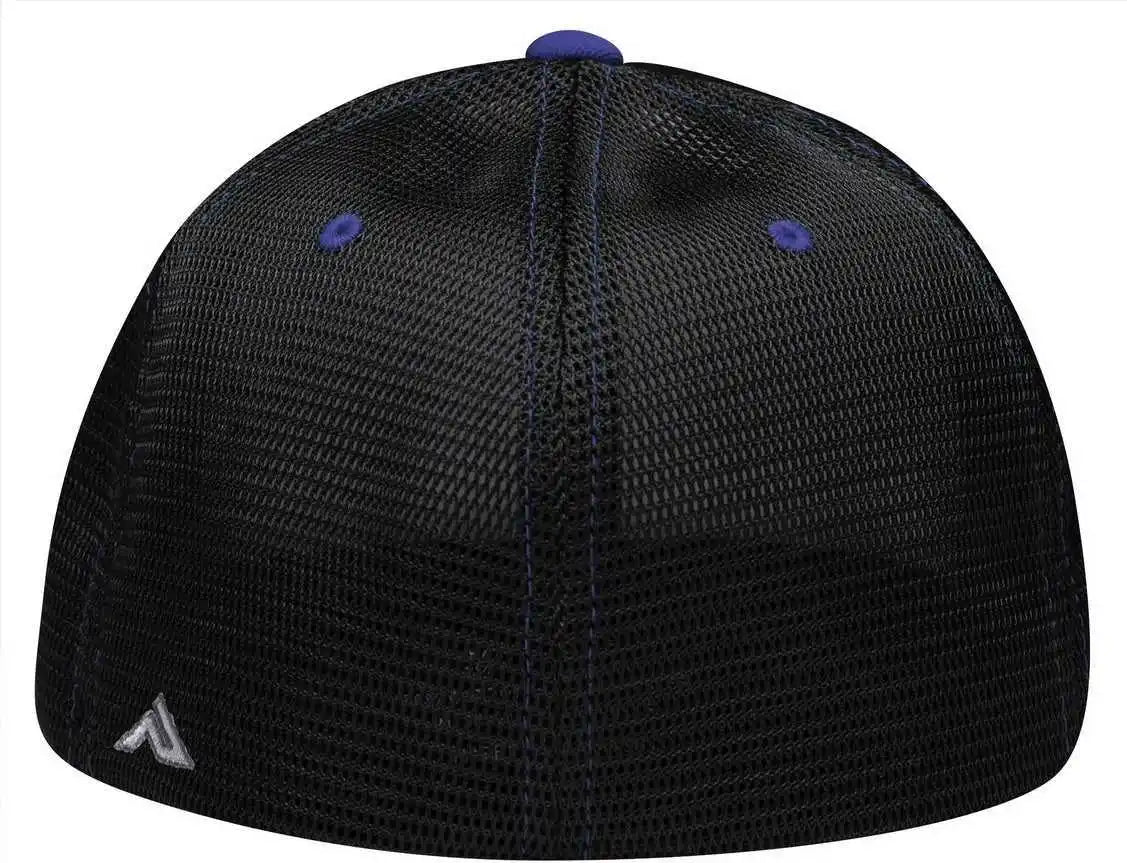 Pacific Headwear Es341 Premium M2 Performance Trucker Flexfit Cap - White Black Royal