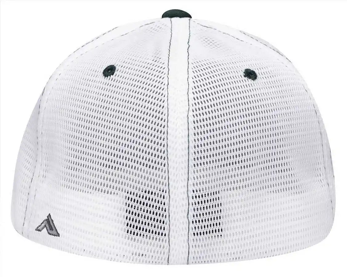 Pacific Headwear Es341 Premium M2 Performance Trucker Flexfit Cap - Dark Green White
