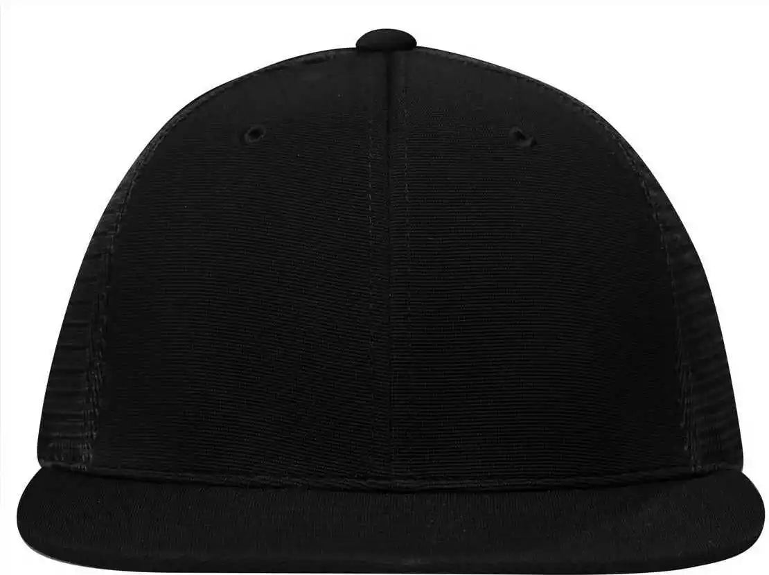 Pacific Headwear Es341 Premium M2 Performance Trucker Flexfit Cap Black