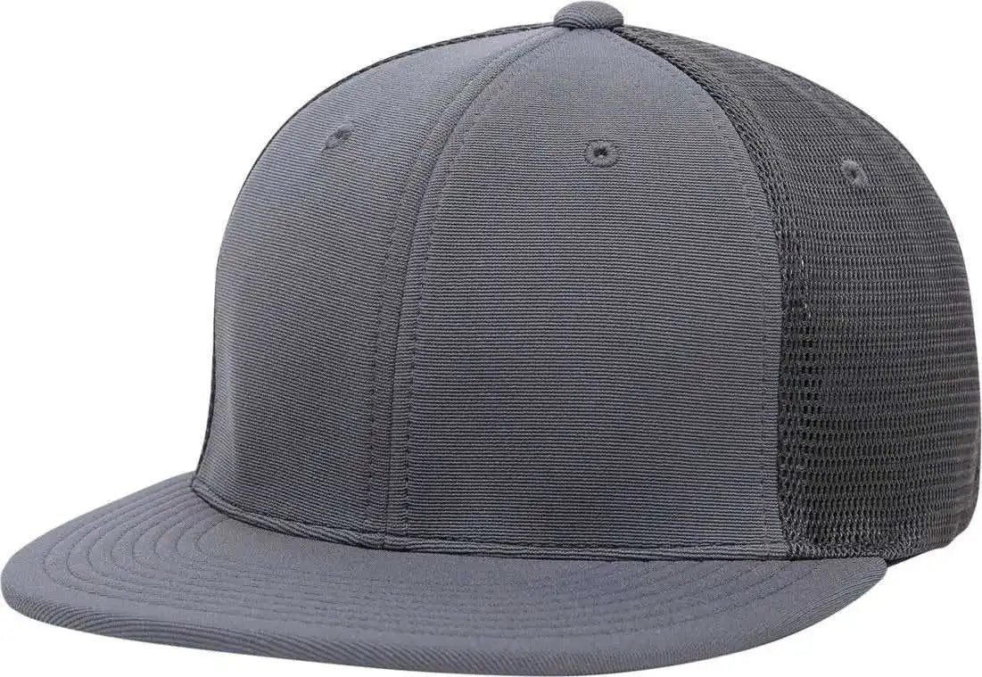 Pacific Headwear Es341 Premium M2 Performance Trucker Flexfit Cap - Graphite - Dark Gray / 6 3/8’’ - 7/8’’