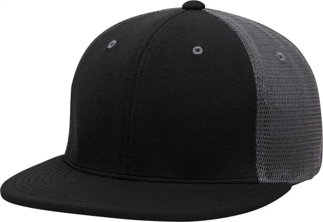 Pacific Headwear Es341 Premium M2 Performance Trucker Flexfit Cap - Black Graphite - Dark Gray / 6 3/8’’ - 7/8’’