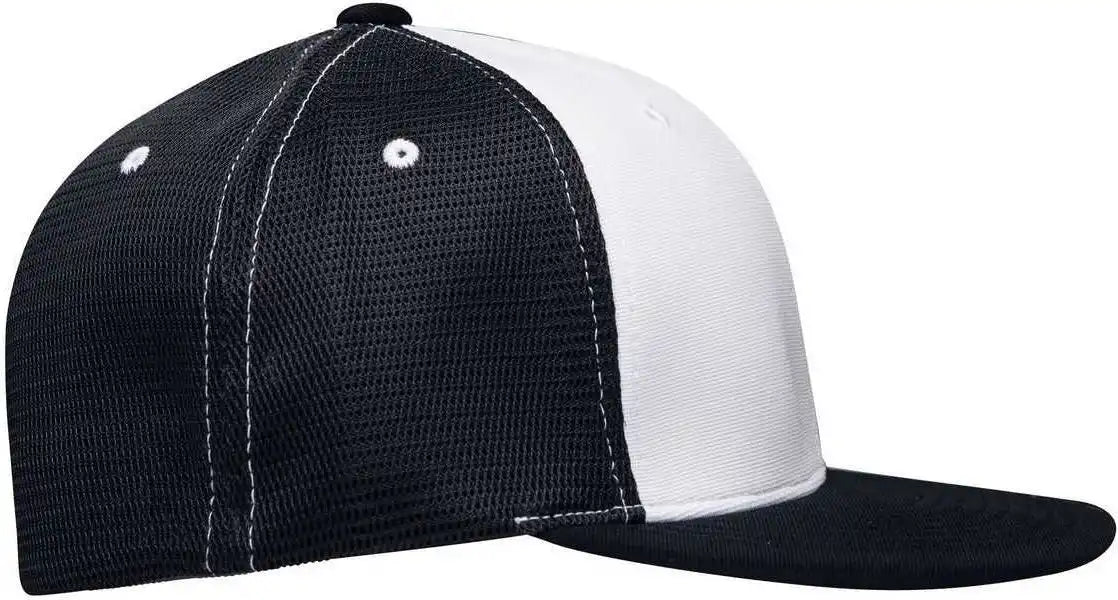 Pacific Headwear Es341 Premium M2 Performance Trucker Flexfit Cap White Navy