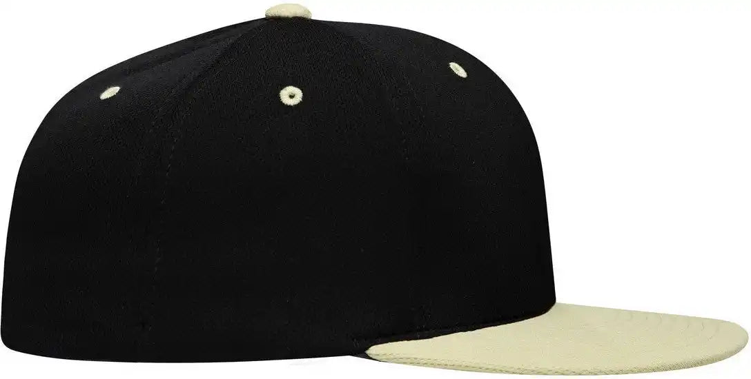 Pacific Headwear Es342 Premium p Tec Performance Flexfit Cap Black Vegas Gold