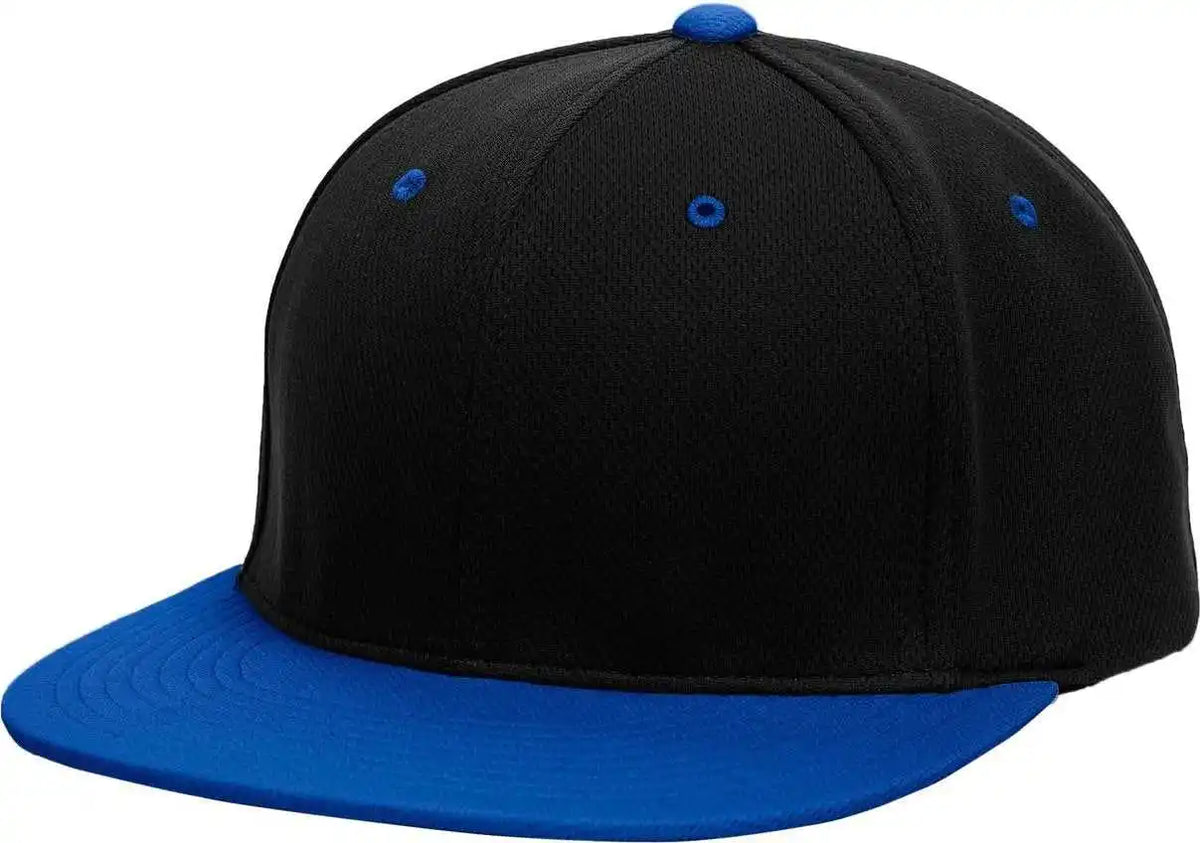 Pacific Headwear Es342 Premium p Tec Performance Flexfit Cap Black Royal / 6 3/8’’ 7/8’’