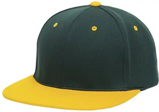 Pacific Headwear Es342 Premium P-tec Performance Flexfit Cap - Dark Green Gold