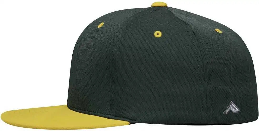 Pacific Headwear Es342 Premium P-tec Performance Flexfit Cap - Dark Green Gold