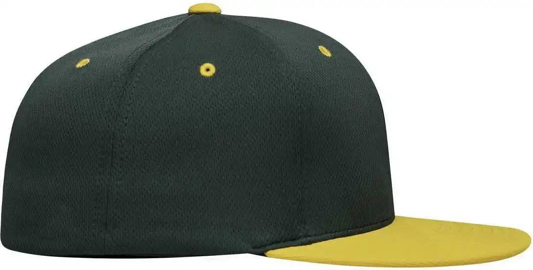 Pacific Headwear Es342 Premium P-tec Performance Flexfit Cap - Dark Green Gold